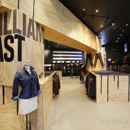 供应广州服装展柜厂 知名服装展览柜 服装货架定制 服装店装修设计图3
