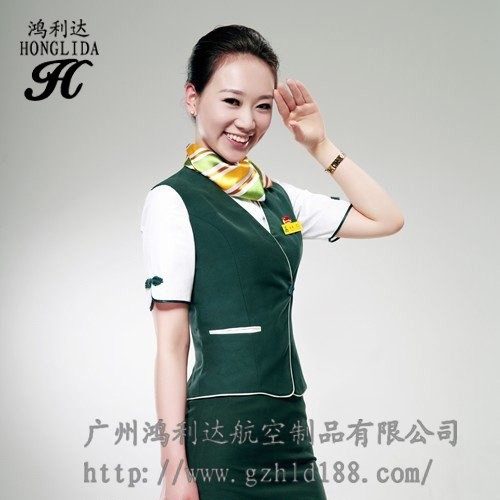 鸿利达 空姐工作制服订做   新款春季空姐服设计    中国国际航空服装