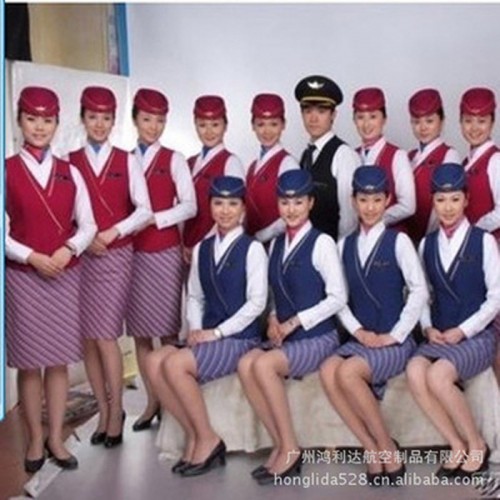 鸿利达 空姐工作制服订做   新款春季空姐服设计    中国国际航空服装图2
