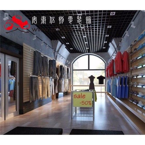 合肥服装店装修**服装店设计个性店面装修炫彩靓丽图3