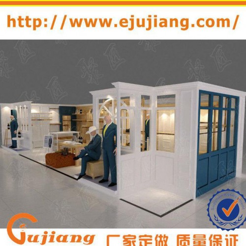 免费设计服装展柜 展厅服装货架  衣服不锈钢挂件 聚匠展柜图3