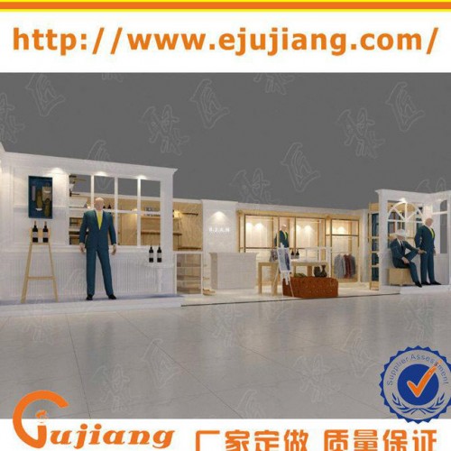 免费设计服装展柜 展厅服装货架  衣服不锈钢挂件 聚匠展柜图1