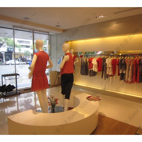 供应SOULL索尔2400*400服装展示柜设计制作图3