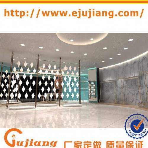 女装公司展厅形象柜设计 商场服装道具定做 卖场衣服架子加工图1