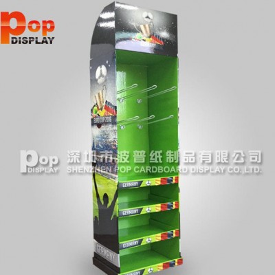 深圳专业设计世界杯挂件纸展示架  衣服袜子纸陈列柜货架