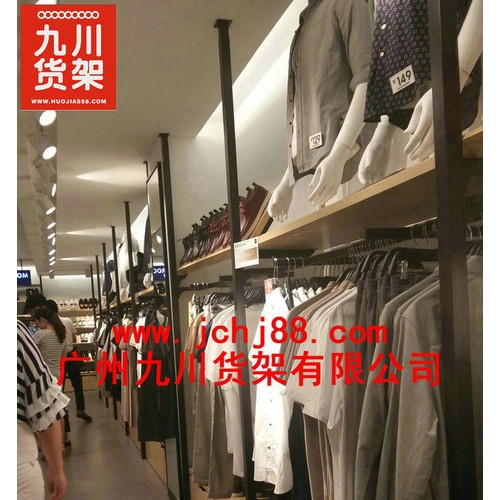 服装加盟，服装店，服装设计，KM男装,服装货架,货架,店面装修,装修设计图3