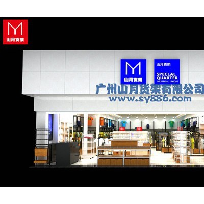 KM服装店门头logo设计，KM服装店陈列效果图，KM服装店亚克力制品