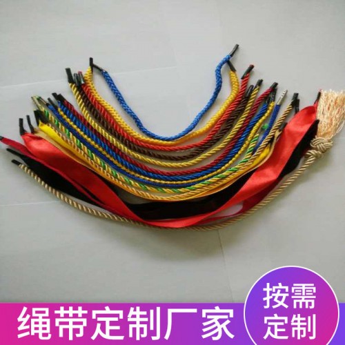 箱包编织绳 尼龙编织绳 黑色涤纶绳 礼品盒绳子 16股涤纶包心绳图1