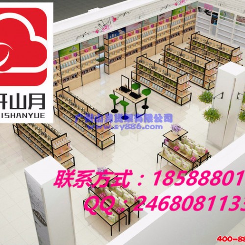 书店装修设计食品店货架服装店陈列架文具店展示柜**店货架图5