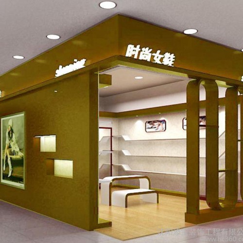 直销定制 服装柜设计 **陈列架玻璃货架 包包展示台图2