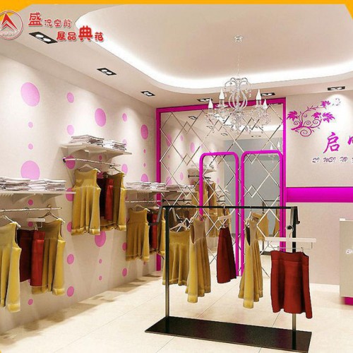 品牌女装专卖店展示架设计 服装货架定做  女装展示架图3