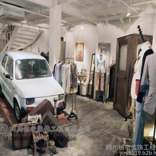 成都复古气息服装店装修设计图4
