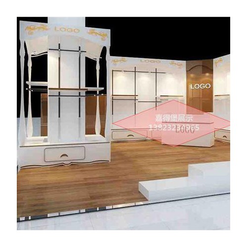 嘉得堡 服装展示柜中岛柜收银台密度板烤漆展示架免费设计安装图1