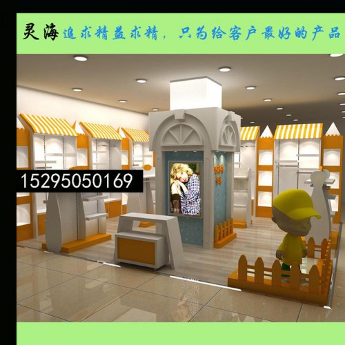 江苏服装展柜展示道具设计 **烤漆服装展示柜 铝合金展示架图2