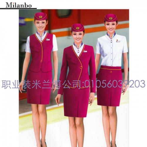 【空姐服】米兰弘品牌专业设计制作航空服务空姐服高铁列车员服装