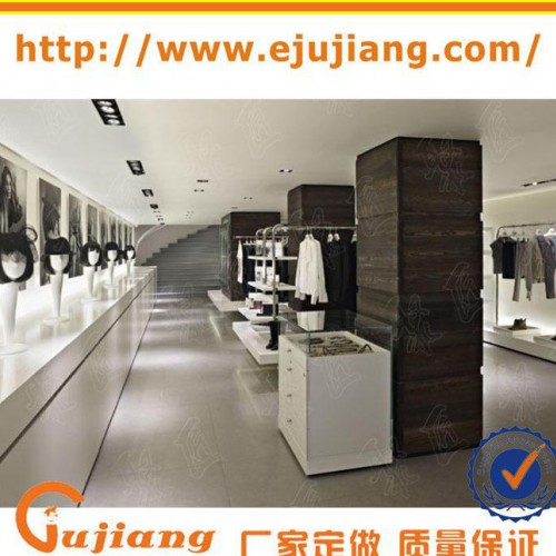 服装不锈钢中岛架 服装店铺收银台定制 墙壁五金高架设计 展柜图2