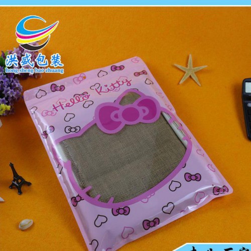 直销定做 holle kitty服装袋 复合包装袋免费设计图1