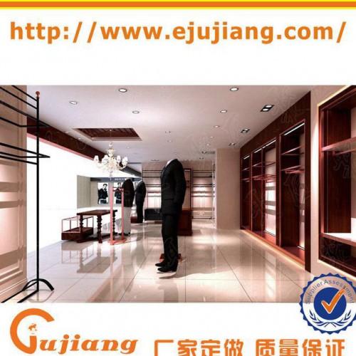 广州聚匠服装展柜厂 定做 实木服装展示柜 休闲烤漆高柜设计图2