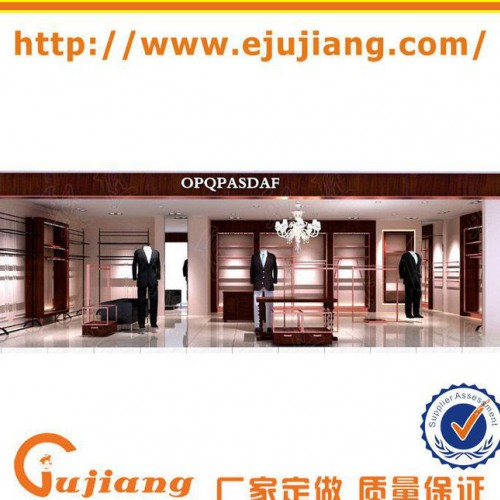 广州聚匠服装展柜厂 定做 实木服装展示柜 休闲烤漆高柜设计图3
