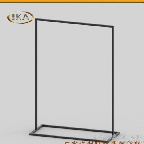服装店单杆靠墙落地侧挂架商场品牌连锁店展厅整体设计订做图3