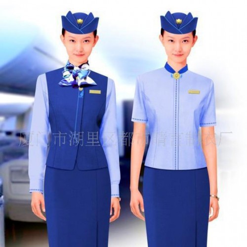 服装加工厂设计定做空姐服 航空制服 铁路巴士工作服定做图1