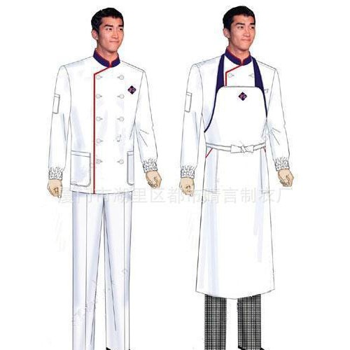 职业装设计定做厨师服 酒吧服务员服装图2