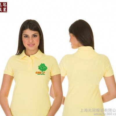 定做新款女式T恤polo衫广告衫纯棉服装专业设计订做