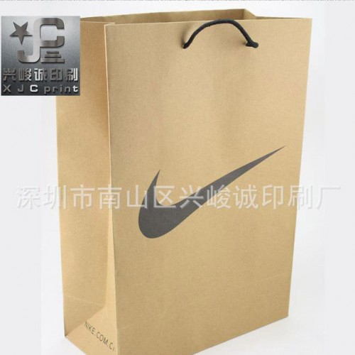 纸袋免费设计LOGO手提纸袋定做 烫金礼品袋子黑卡服装袋图3