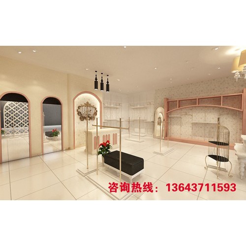 郑州服装店装修公司 ，郑州时尚女装店装修效果图设计，郑州时尚女装店装修图片，郑州女装店装修价位图2