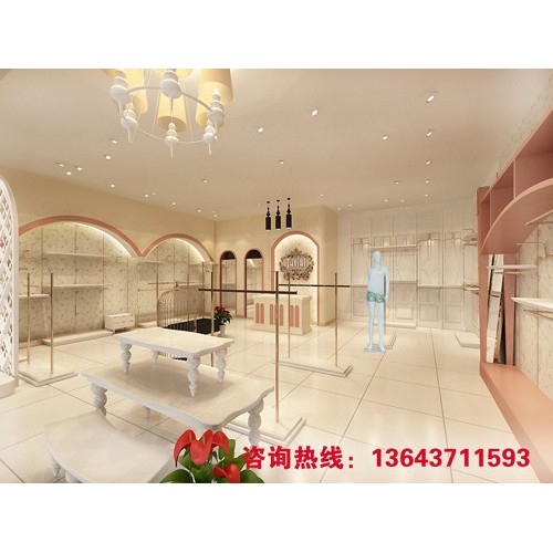 郑州服装店装修公司 ，郑州时尚女装店装修效果图设计，郑州时尚女装店装修图片，郑州女装店装修价位图1