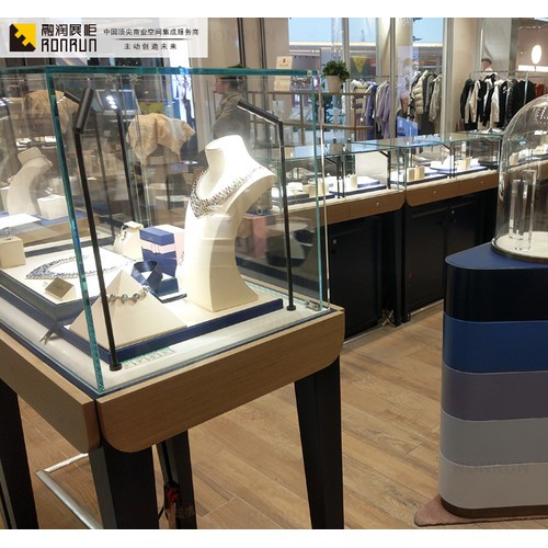 融润GZR-025 商场珠宝展示柜婚纱服装陈列柜 玻璃展柜 黄金+翡翠+钻石+玉器展柜设计 博物馆展示柜台 专业定制批发图3