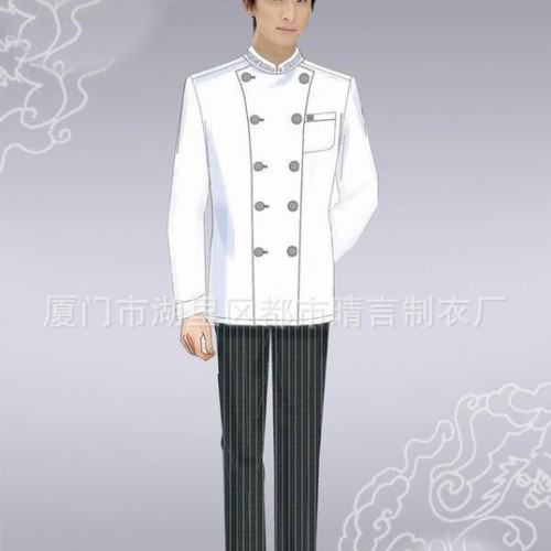 服装厂设计定做厨师服 酒店厨师服 中西餐厅厨师工作服定做图1