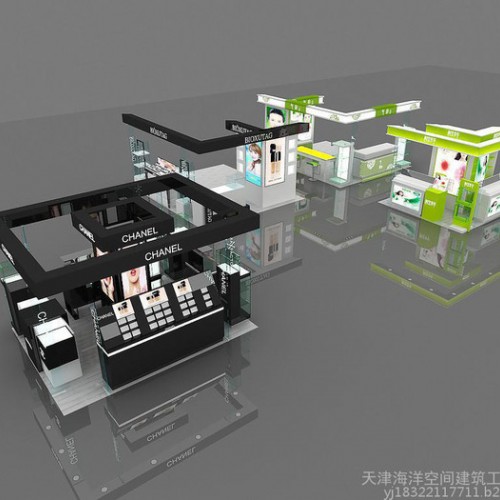 天津海洋展柜厂：烤漆展柜.化妆品展柜.服装展柜.珠宝**展柜设计制作 寻合作厂家图2