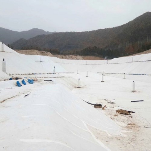 直销白色涤纶防尘长丝土工布   工程布桥梁水泥路面养护土工布图2