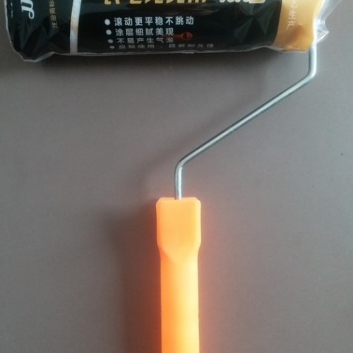 9寸48管径涤纶白底黄条滚筒刷 欢迎咨询图3