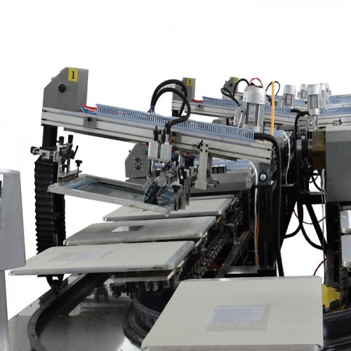冠达自动环形丝印机   非标定制   涤纶布印花机   平网丝印机   印刷机  套色准