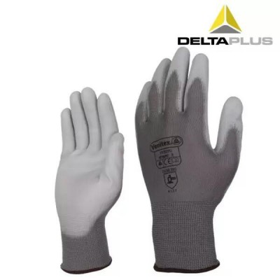 Delta/代尔塔201705PU涂层精细操作手套 无缝涤纶针织手套 适用于电子 半导体 光盘制造等精细操作行业