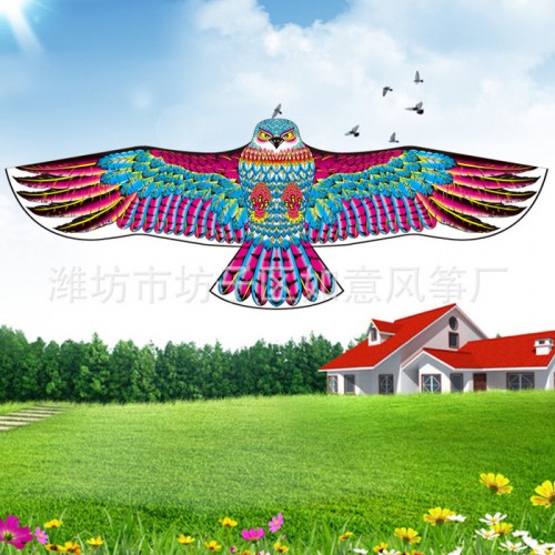 直销  潍坊风筝1米热转移印花涤纶布料迷你儿童小平鹰颜色多图2