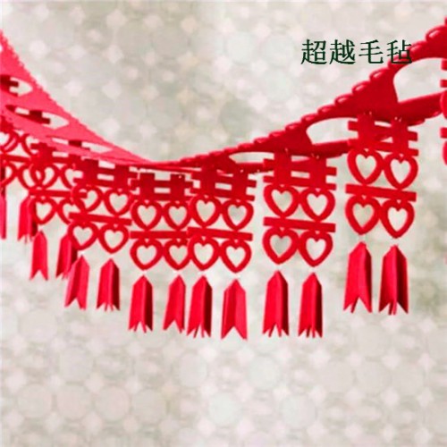 供应毛毡喜庆用品 褔字 婚庆用品  毛毡壁画 定制毛毡包 羊毛毡涤纶无纺布 抛光轮，针刺毡，无纺布 喜庆用品图5