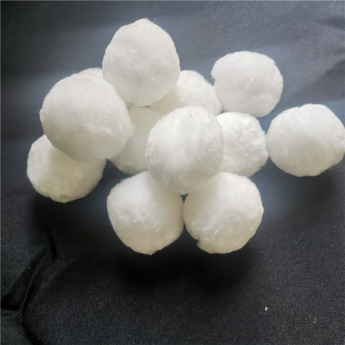 污水处理纤维球滤料 油水分离白色涤纶纤维球