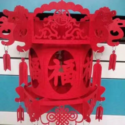 供应针刺涤纶无纺布灯笼 激光刻花毛毡 定做毛毡包 彩色无纺布 杯垫 餐垫 工业毛毡 针刺无纺布图1