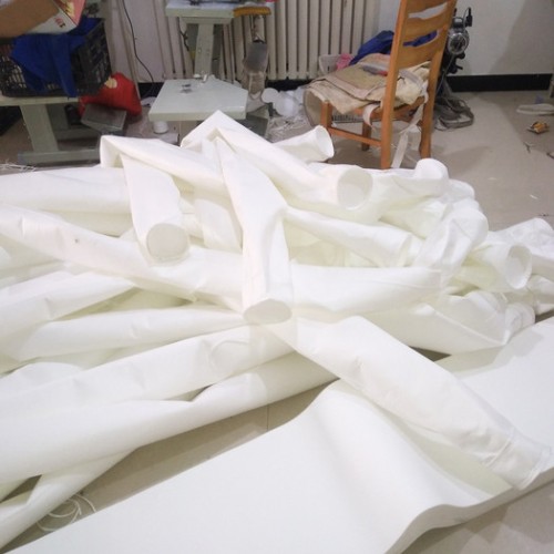 河北鑫盛源133mm*2550mm 除尘布袋厂家批发涤纶针刺毡布袋水泥厂粉尘布袋过滤袋图5