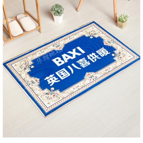 华踏订做门垫地垫地毯印字脚踏垫广告垫-涤纶绒面入门地毯定制订做来图定制** 印花广告地垫图7