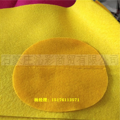 供应pet聚酯针刺无纺布 化纤毛毡布polyester felt 彩色涤纶戟绒布 黑色白色不织布图3