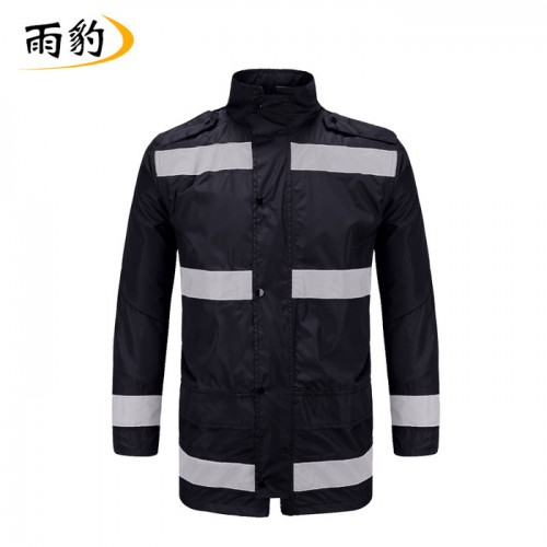 雨豹UB-025 春亚纺240T PU涂层雨衣双层分体套装 涤纶绸里衬不粘身 品质款雨衣 轻薄柔软夏季防汛应急雨衣包邮图8