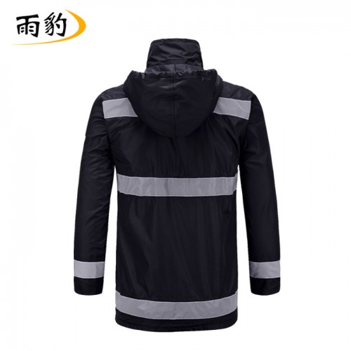 雨豹UB-025 春亚纺240T PU涂层雨衣双层分体套装 涤纶绸里衬不粘身 品质款雨衣 轻薄柔软夏季防汛应急雨衣包邮图7