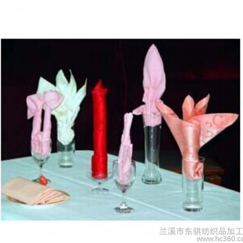 酒店口布,涤纶口布,定做涤纶口布,西餐厅口布,折花餐巾布,酒店口图3