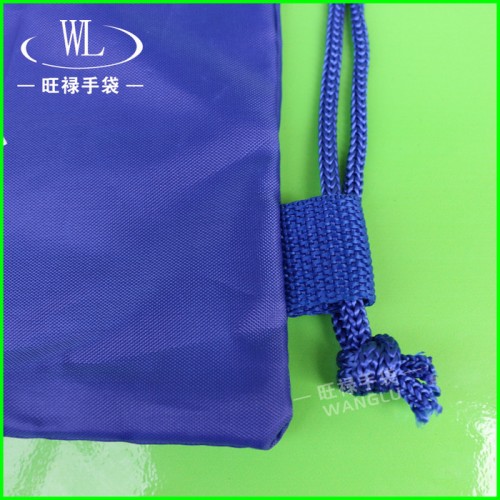 供应420D丝印广告环保涤纶手提袋 双抽绳尼龙购物拉链背包束口袋涤纶布袋图3