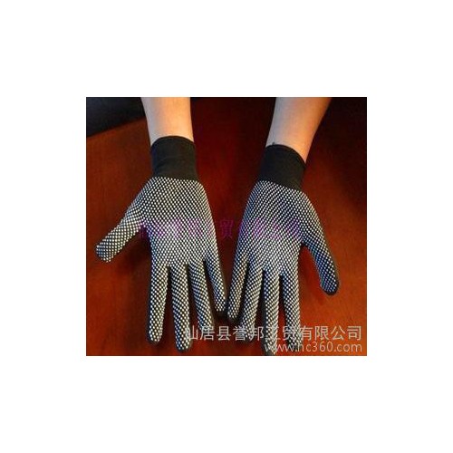 13针涤纶丝点胶手套 黑色 防滑 密度好图3