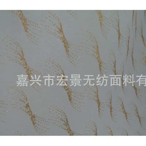 涤纶浸渍彩色无纺布，印花无纺布，印金无纺布，植绒无纺布图3